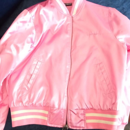 Wonder Woman pink satin sports jacket like new
