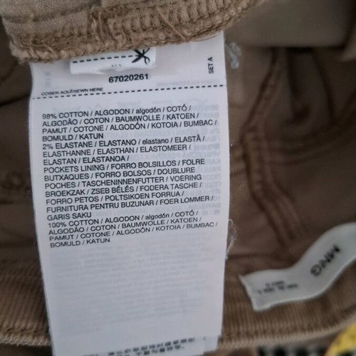 Flare corduroy beige pants Mango used