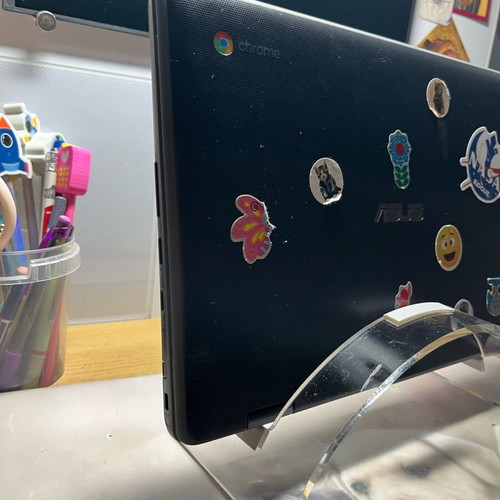 Transparent acrylic vertical laptop stand like new