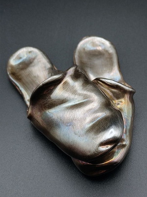 Decorative Silver Slipper used (998) 72gr