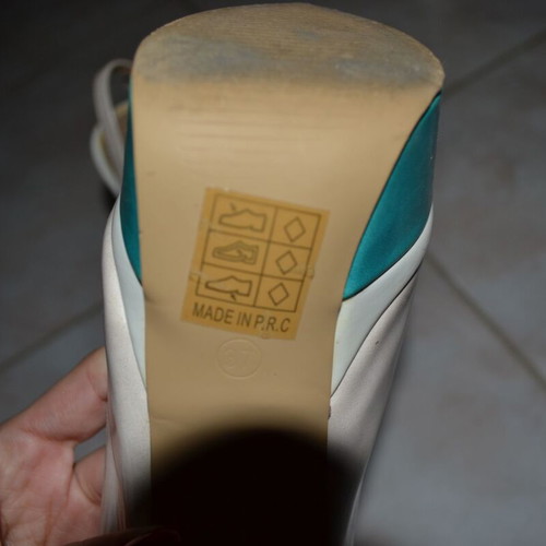Pink wonman sandals lightly used, beige and turquoise, size 37