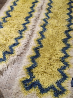 Flokati rugs like new, set of 3, traditional wool