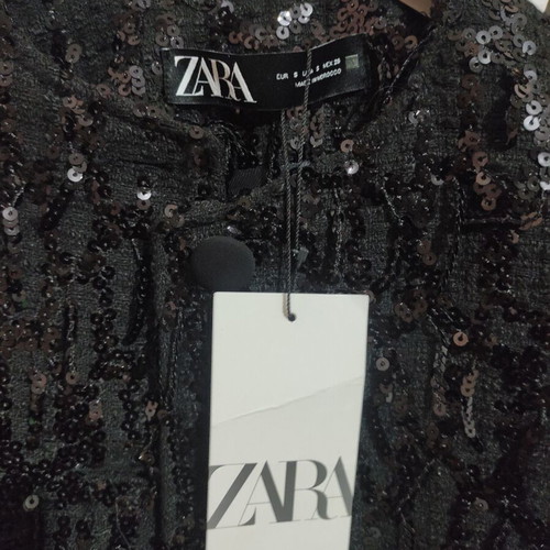 Zara jacket new with sequins size S black