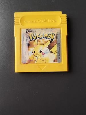 Nintendo Gameboy Pokemon Yellow game used, battery replaced