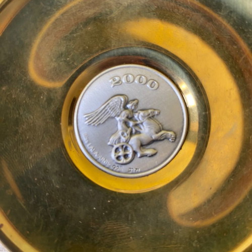 Vintage Ilias Lalaounis 925 plate new, silver and brass