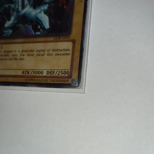 Blue-Eyes White Dragon LOB card used