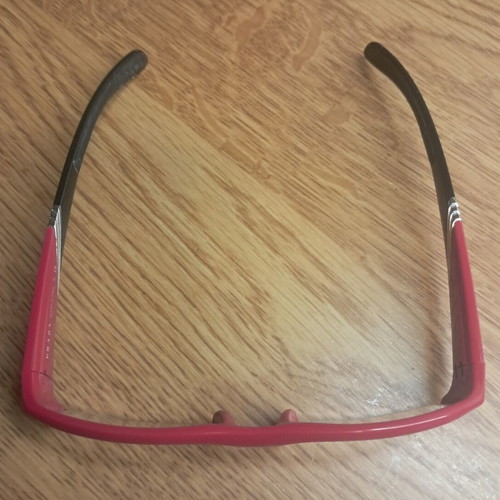 Prada eyeglass frame like new, red-black-silver