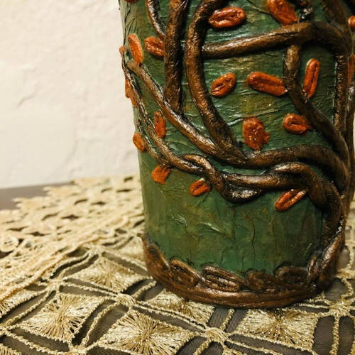 Decorative cup new, handmade 11x14 cm