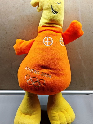 Athena Plush Mascot Athens 2004 Olympic Games used, 42 cm
