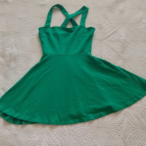 Zara flared dress, green, size S