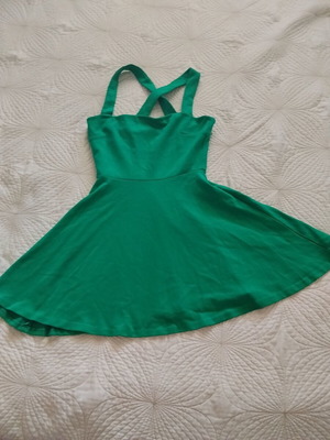 Zara flared dress, green, size S