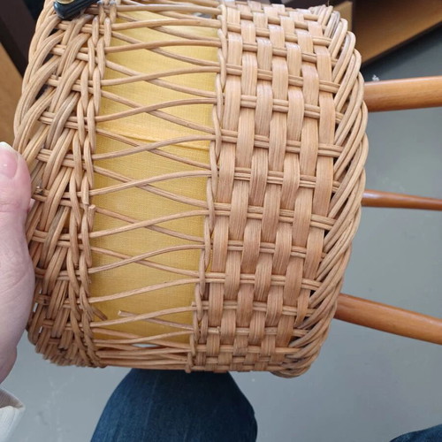 Vintage sewing basket with tripod used