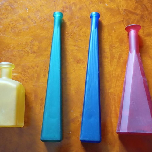 Decorative bottles colorful new made of matte glass