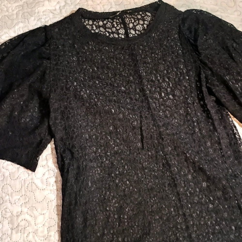 Zara women's lace blouse black size M like new