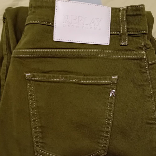 Replay women's cargo jogger pants khaki W26