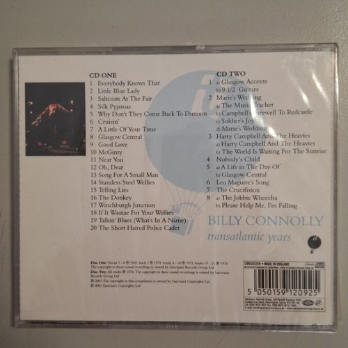 Billy Connolly Transatlantic Years 2CD sealed, folk