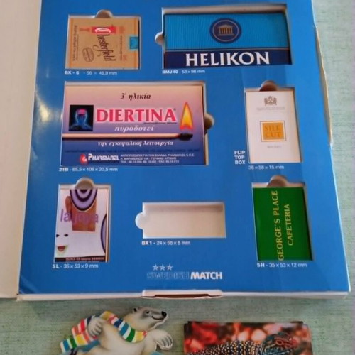Swedish Match Advertising Matchbox Sample Case with 11 Full Matchboxes