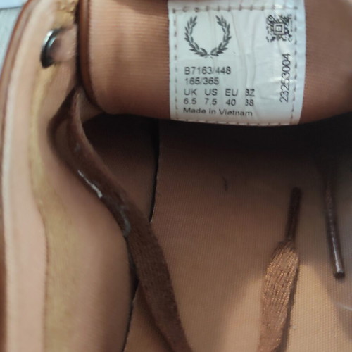 Fred Perry leather casual shoes used, size 40, brown