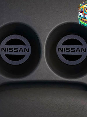 Καλύμματα ποτηροθήκης Nissan 69mm Gloss Black Plexiglass καινούργια σετ 2 τεμαχίων