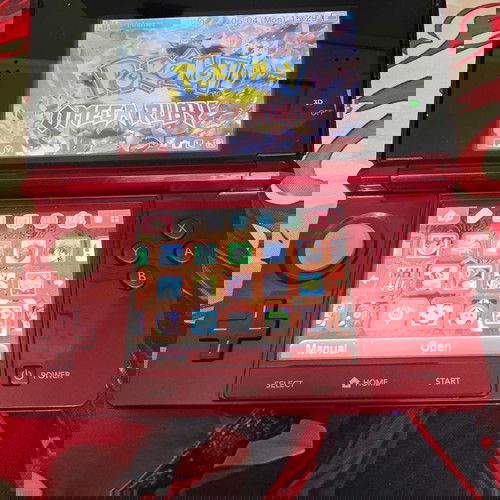 Nintendo 3DS Flare Red σαν καινούργιο με Custom Firmware και Micro SD 64GB