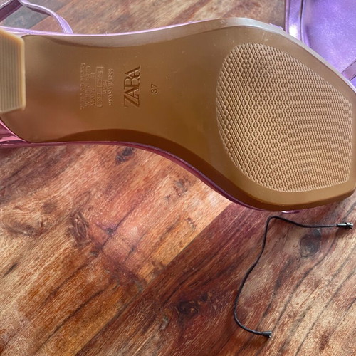 Zara pink sandals size 37 new