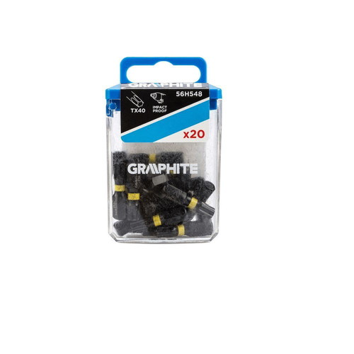 Graphite TX40 Impact Bits 25 mm Pack of 20 New