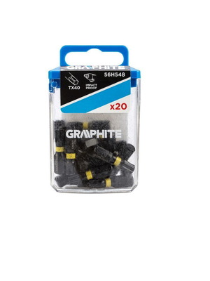 Graphite TX40 Impact Bits 25 mm Pack of 20 New