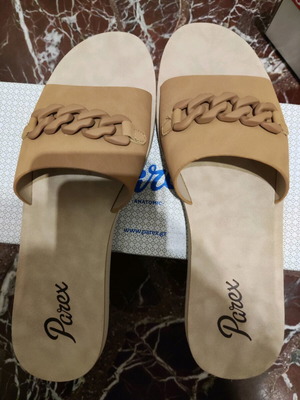 Parex summer slippers like new, size 40, brown
