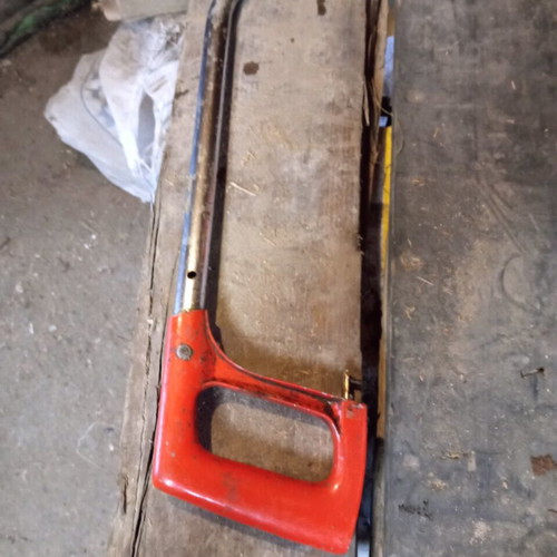 Hand saw used, 42cm length without blade