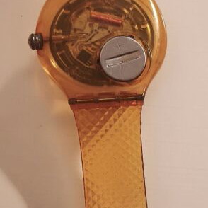 Swatch Ghent Golden Jelly GZ115 vintage watch used, gold color