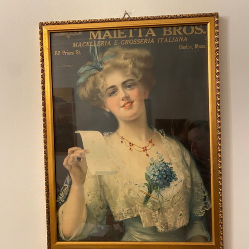 Vintage Italian poster used