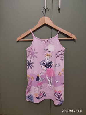 Dpam girls' pink strap dress like new, glows in the dark