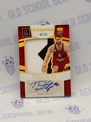 Panini Crown Royale EuroLeague 2024-2025 Silhouettes Thomas Walkup Auto Σαν καινούργιο Olympiacos Ολυμπιακός