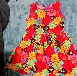 Φόρεμα με λουλούδια κοριτσι 5-6 ετών καλοκαιρινό