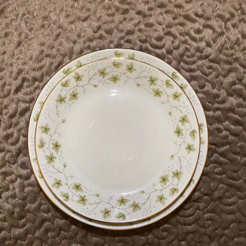 Chodziez porcelain dinnerware set from Poland with gold finish new