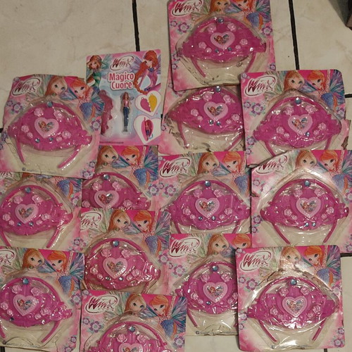Tiara set of 13 and Winx figure like new