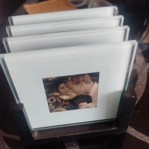 Glass coasters used in Andreas homestores case