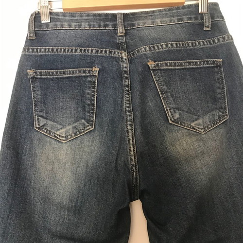 Jean pants medium like new with unique hems Wolbar