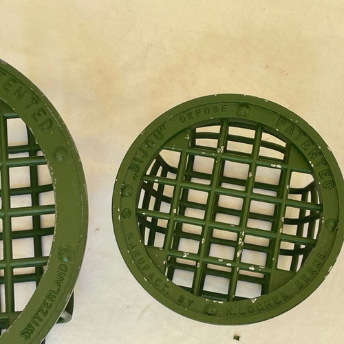 Set of 2 Flower Frog metal pieces like new for flower arrangements