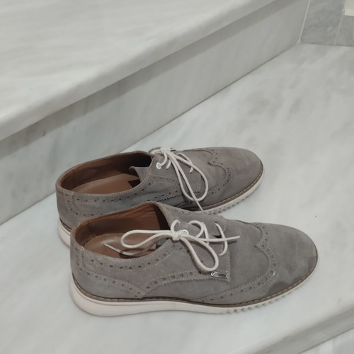 Men's loafers Gianna Kazakou grey suede genuine leather size 42 like new