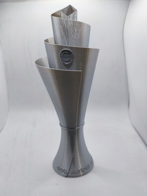 Uefa Nations League collectible trophy new, 24 cm silver metallic