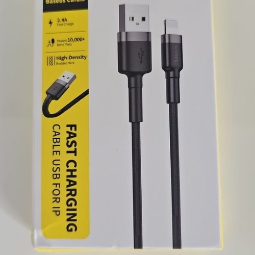Baseus Cafule Braided USB to Lightning Cable Black 1m new