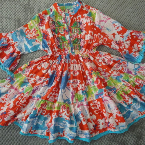 Antica Sartoria Positano by Giacomo Cinque Italian dress like new, red, cotton, size S-M