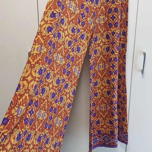 Summer palazzo pants used, multicolor, sizes S/M