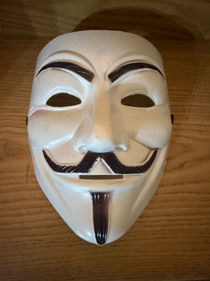 Μάσκα Guy Fawkes σαν καινούργια, κλασικό σχέδιο Anonymous