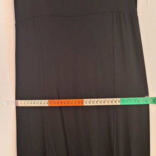 Black maxi dress Parizianista like new with crisscross straps and slit