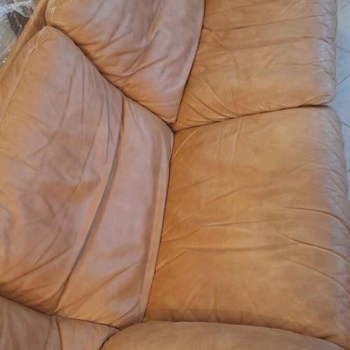 Cierre Imbottiti leather sofas, 3-seat and 2-seat, brown