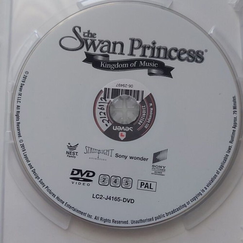 The Swan Princess DVD used, dubbed
