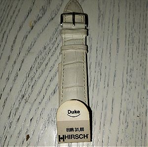Λουράκι ρολογιού Hirsch Duke λευκό αδιάβροχο Νο20