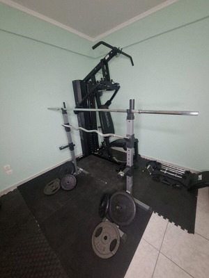 Viking BR-51 πλήρες home gym setup με μπάρες και 130kg πλάκες Φ28 σαν καινούργιο